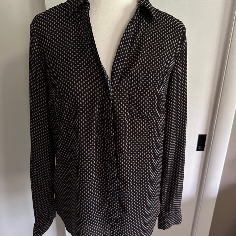 The Limited Black and Gold Polka Dot Top